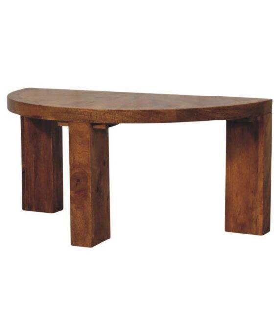 Amber Oak Half Moon Coffee Table