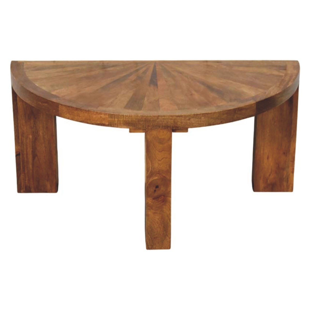 Amber Oak Half Moon Coffee Table - Image 4