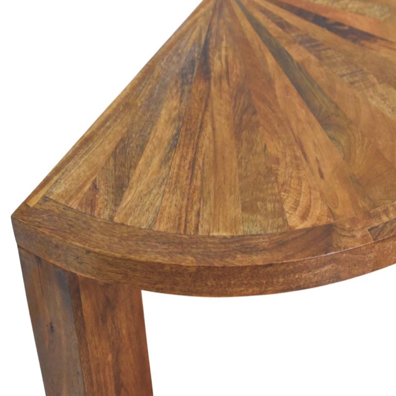 Amber Oak Half Moon Coffee Table - Image 5