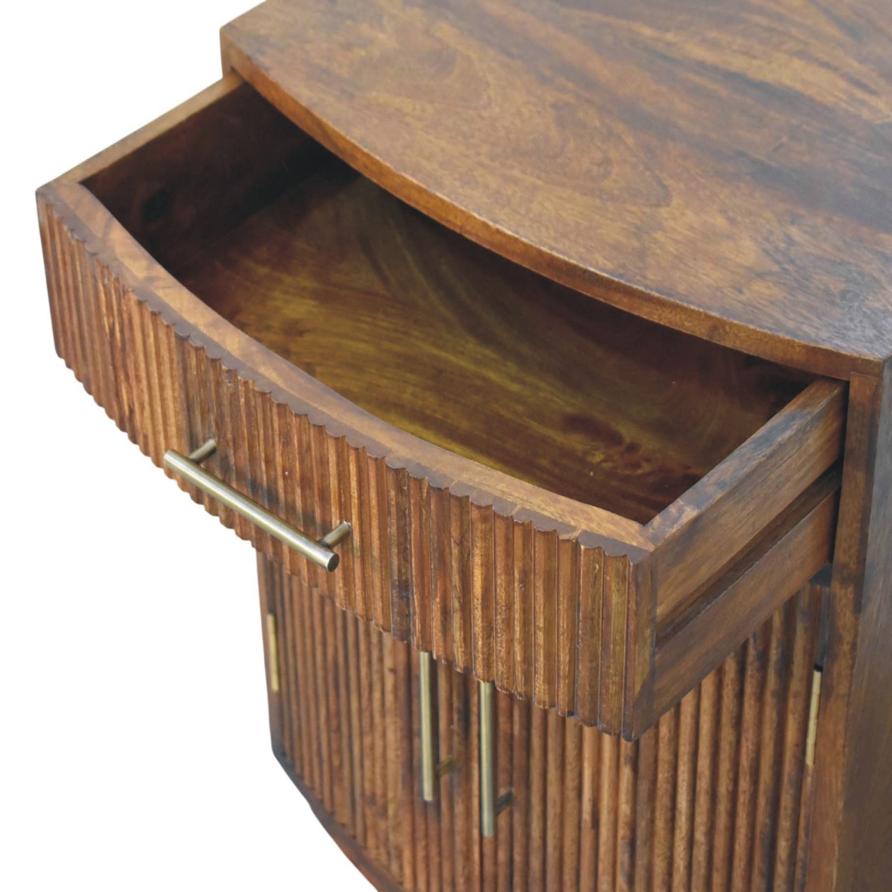 Milan Fluted Bedside Cabinet - Image 5