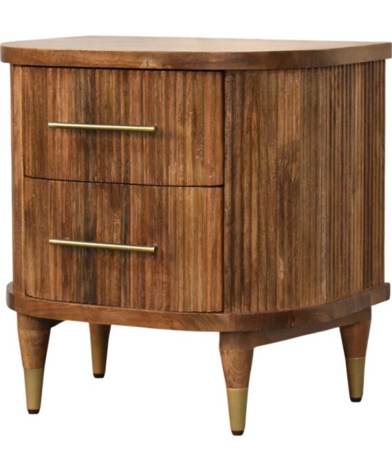 Curved 2 Drawer Bedside