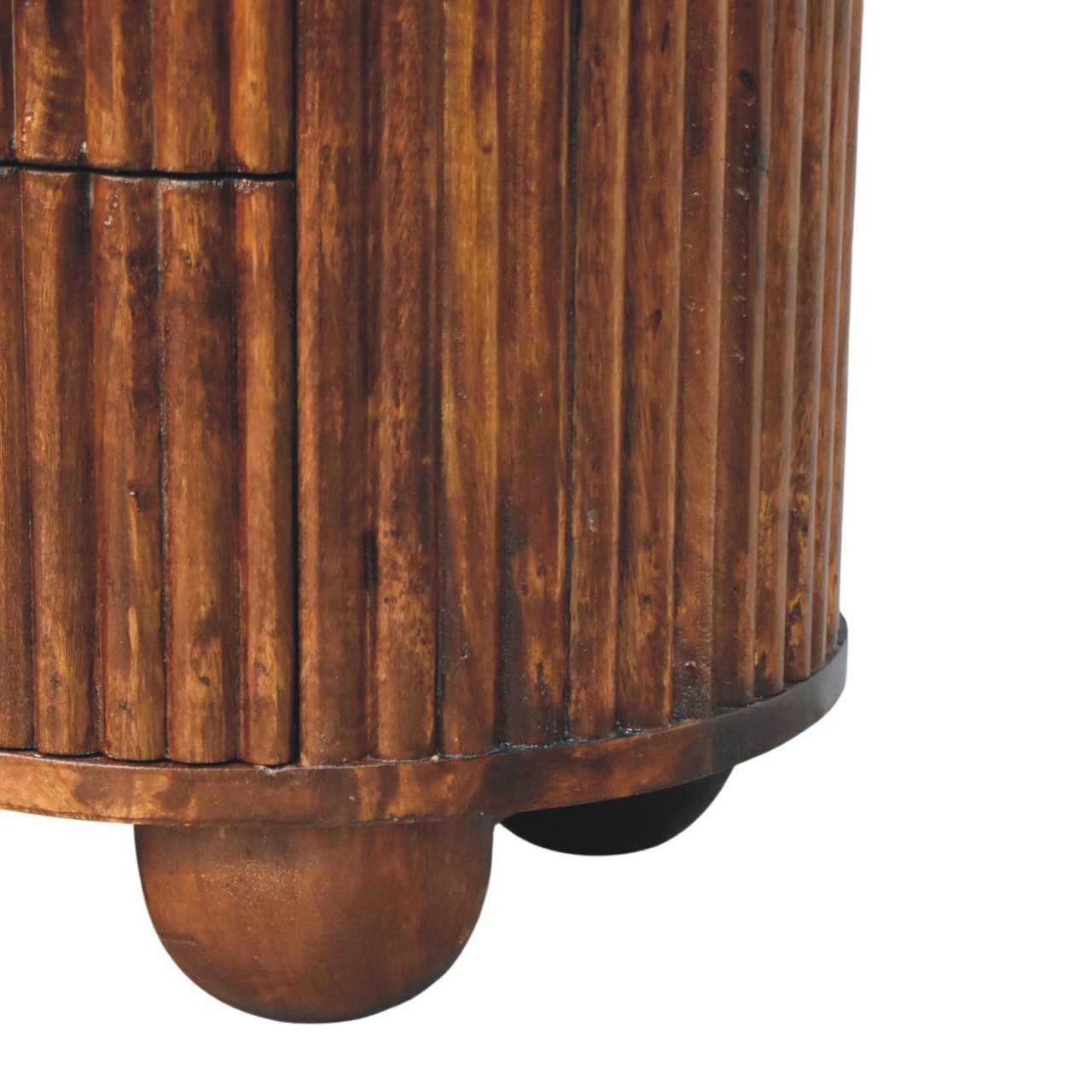 Curved Fluted Bedside Chest - Image 6