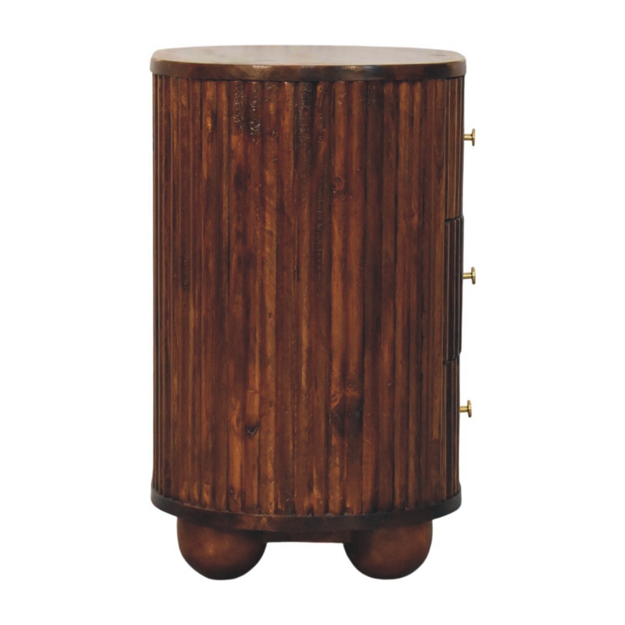 Curved Fluted Bedside Chest - Image 7