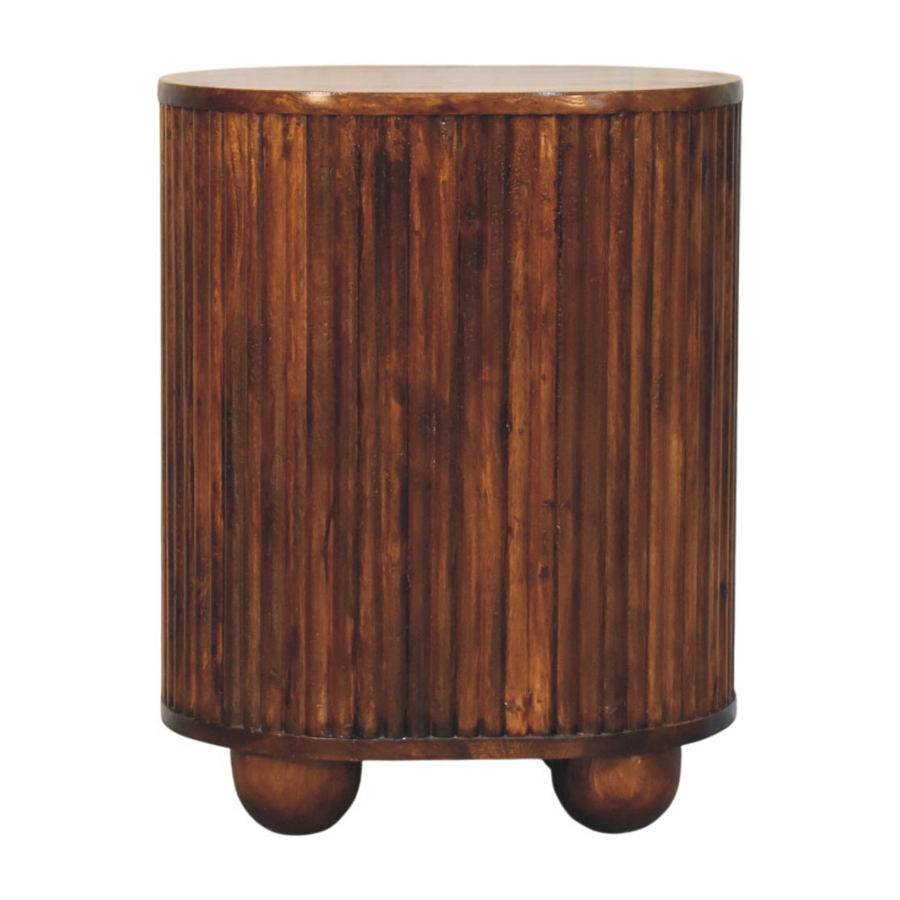 Curved Fluted Bedside Chest - Image 8