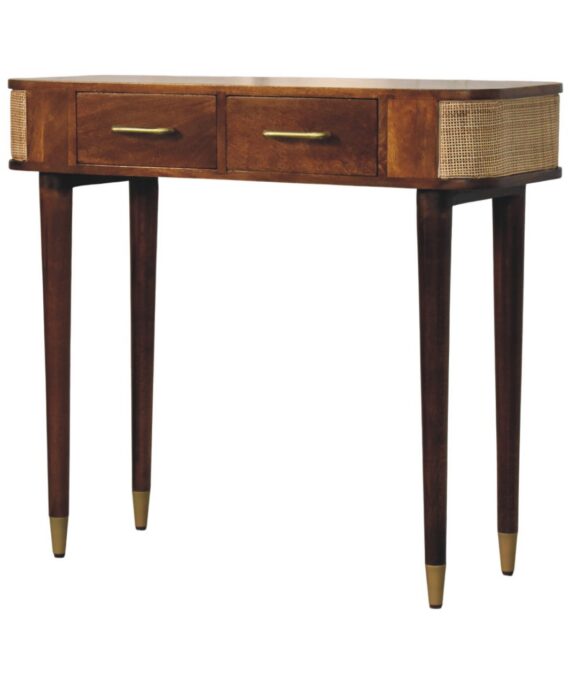 Belmont Cane Edge Console Table