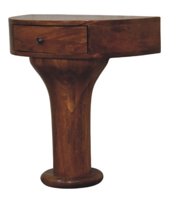 Pedestal Curved Bedside