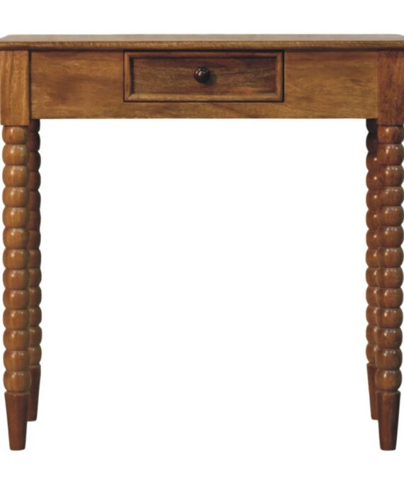 Amber Oak Spindle Console Table
