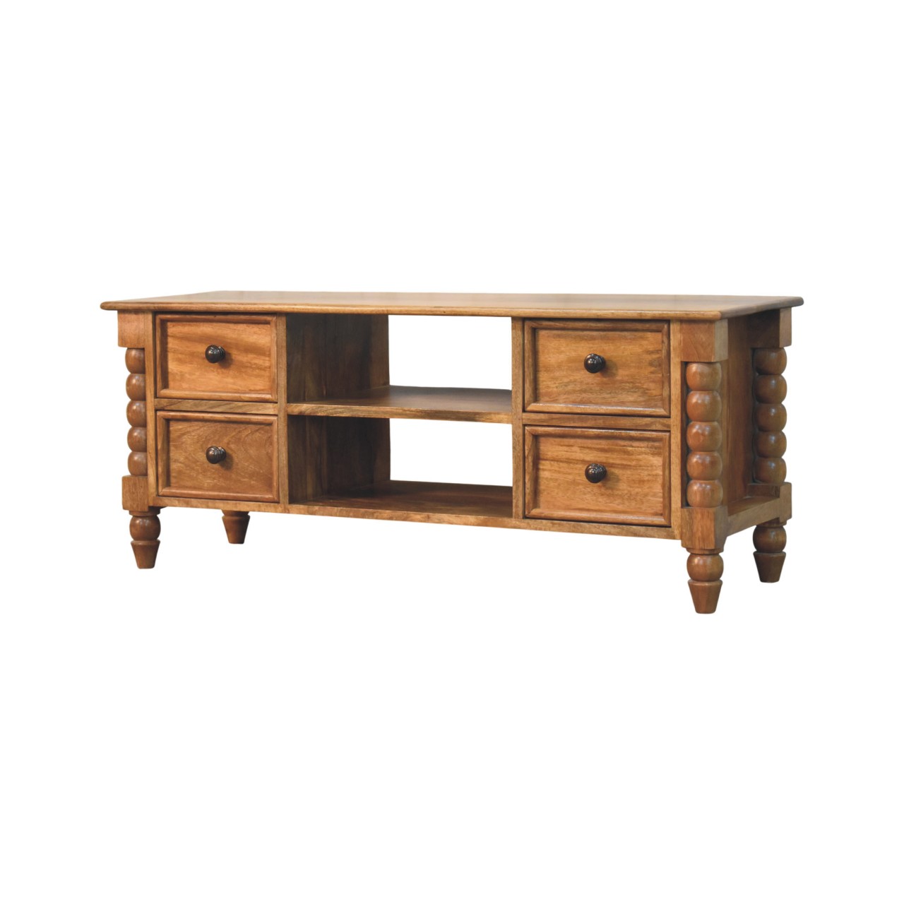 Amber Oak Spindle Media Unit - Image 2