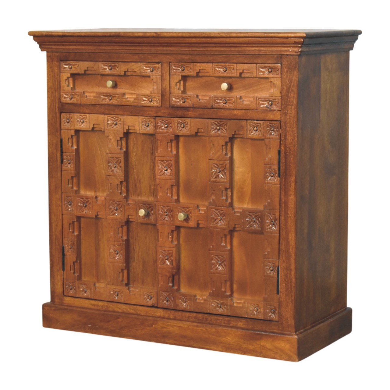 Amber Oak Heritage Carved Cabinet - Image 2