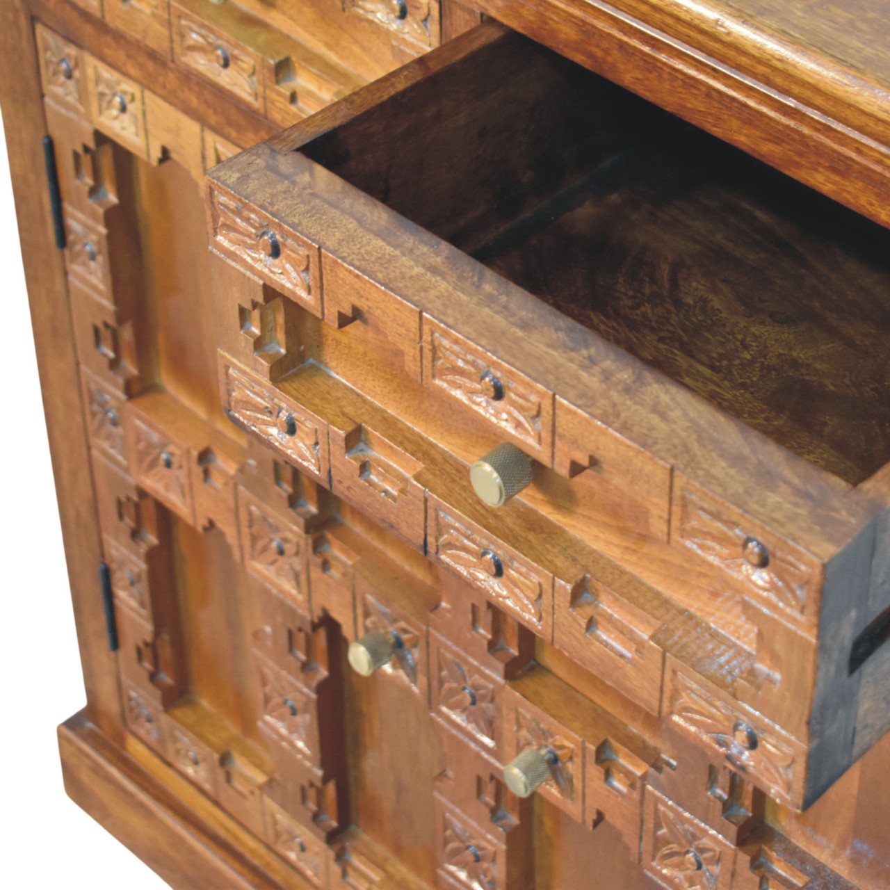 Amber Oak Heritage Carved Cabinet - Image 5