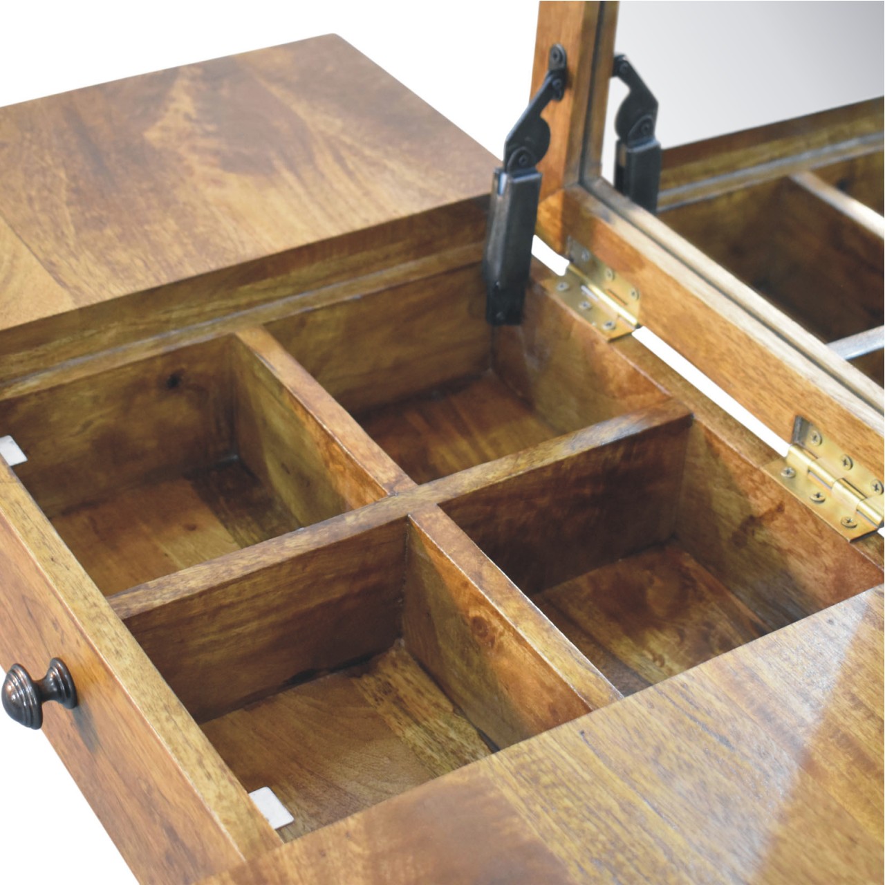 Amber Oak Spindle Dressing Table - Image 4