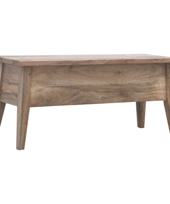 Solid Wood Lid Up Storage Bench