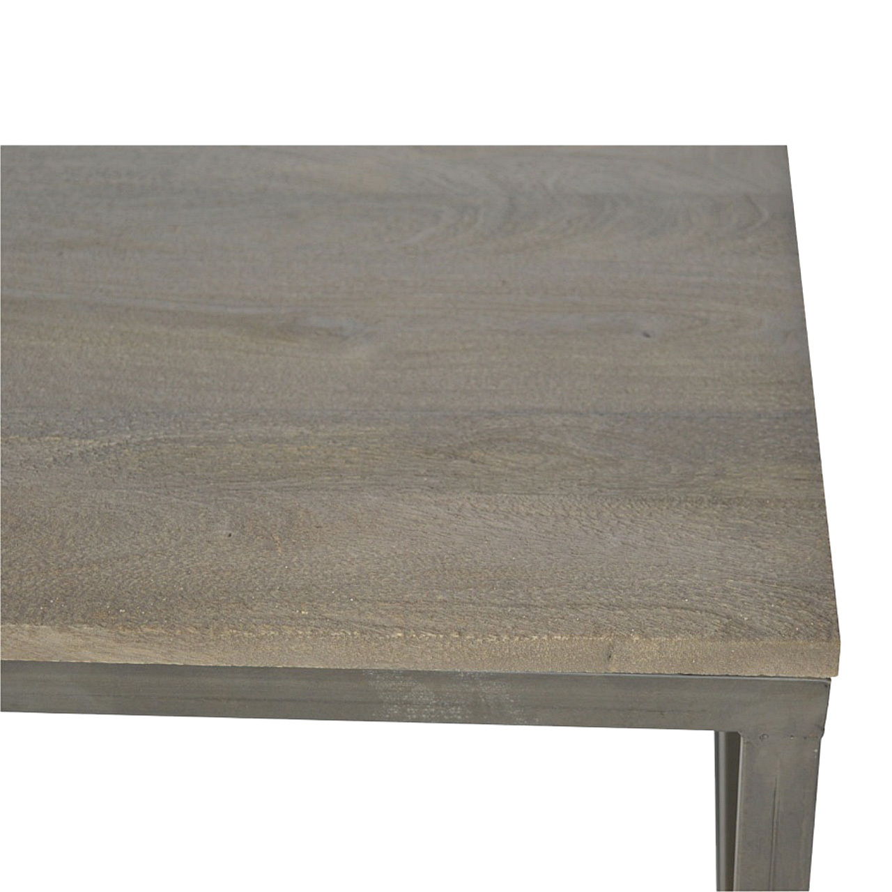 Industrial Cross Metal Oatmeal Coffee Table - Image 5