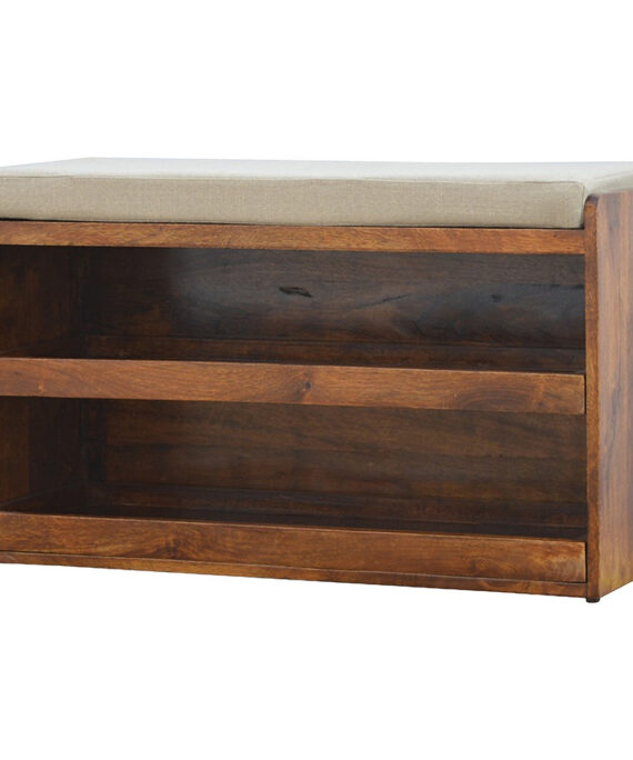 Mud Linen Shoe Bench