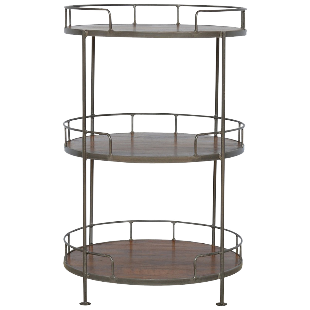 Industrial Round Butler Tray Table - Image 3
