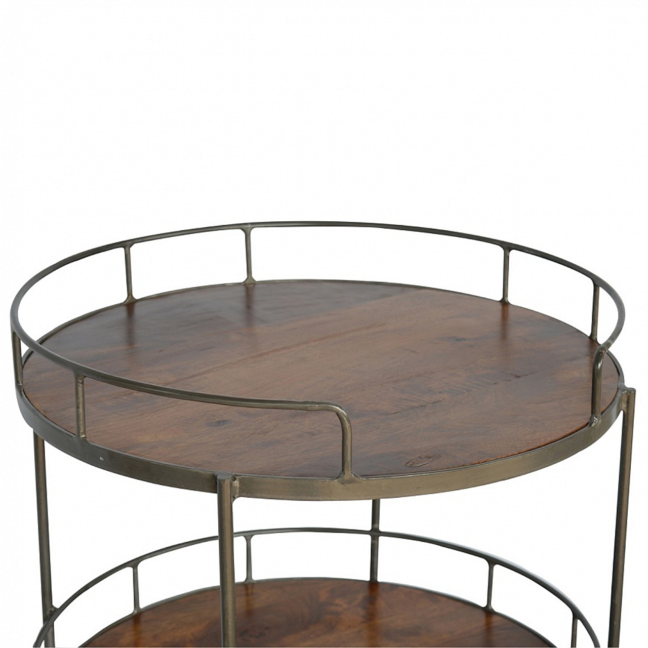 Industrial Round Butler Tray Table - Image 7