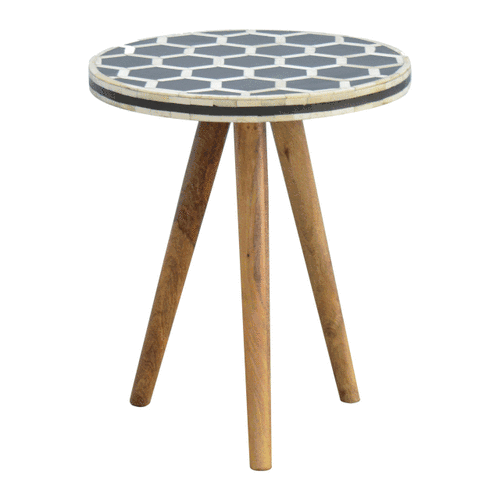 Bone Inlay Tripod Stool - Image 8