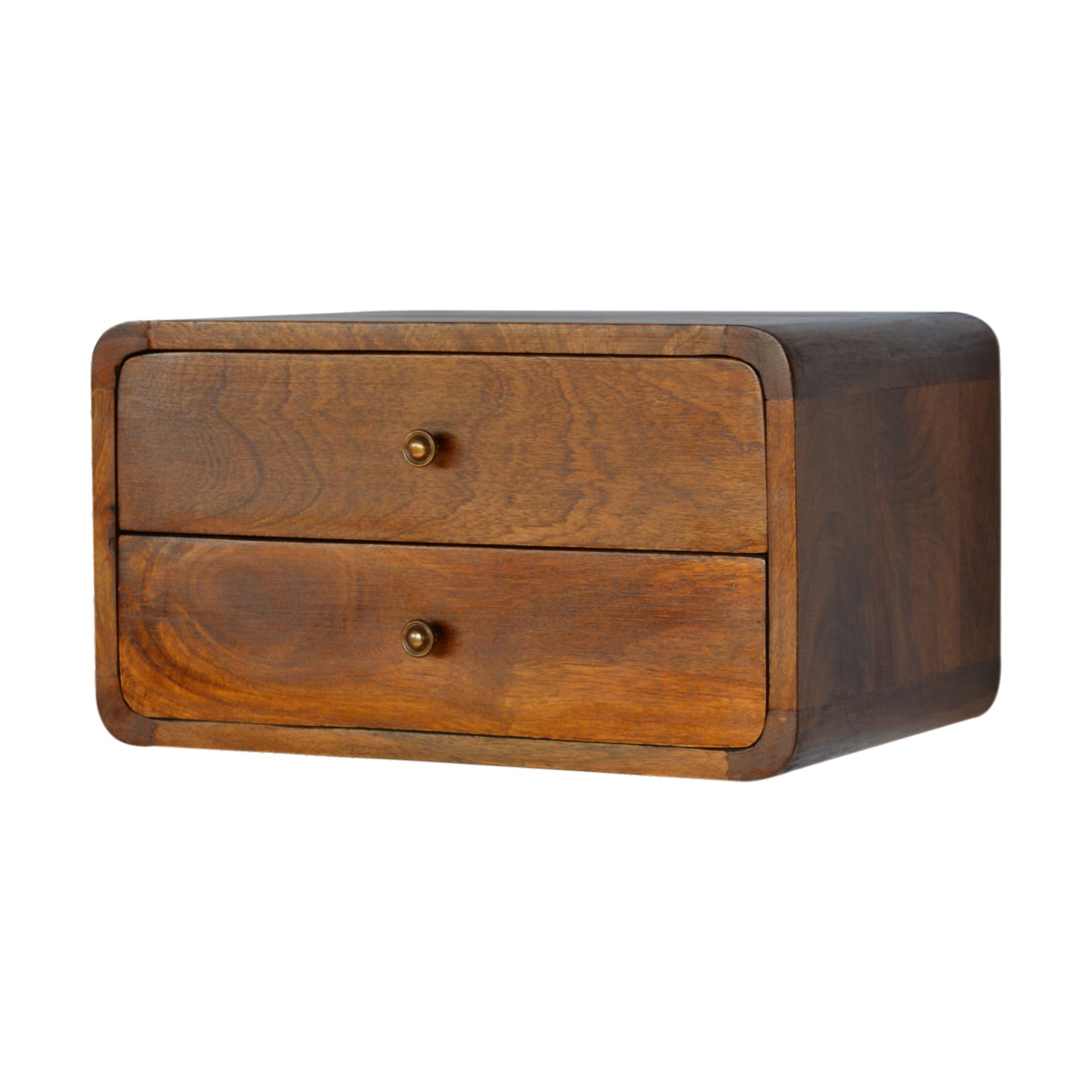 Floating Curved Chestnut nightstand - Image 2