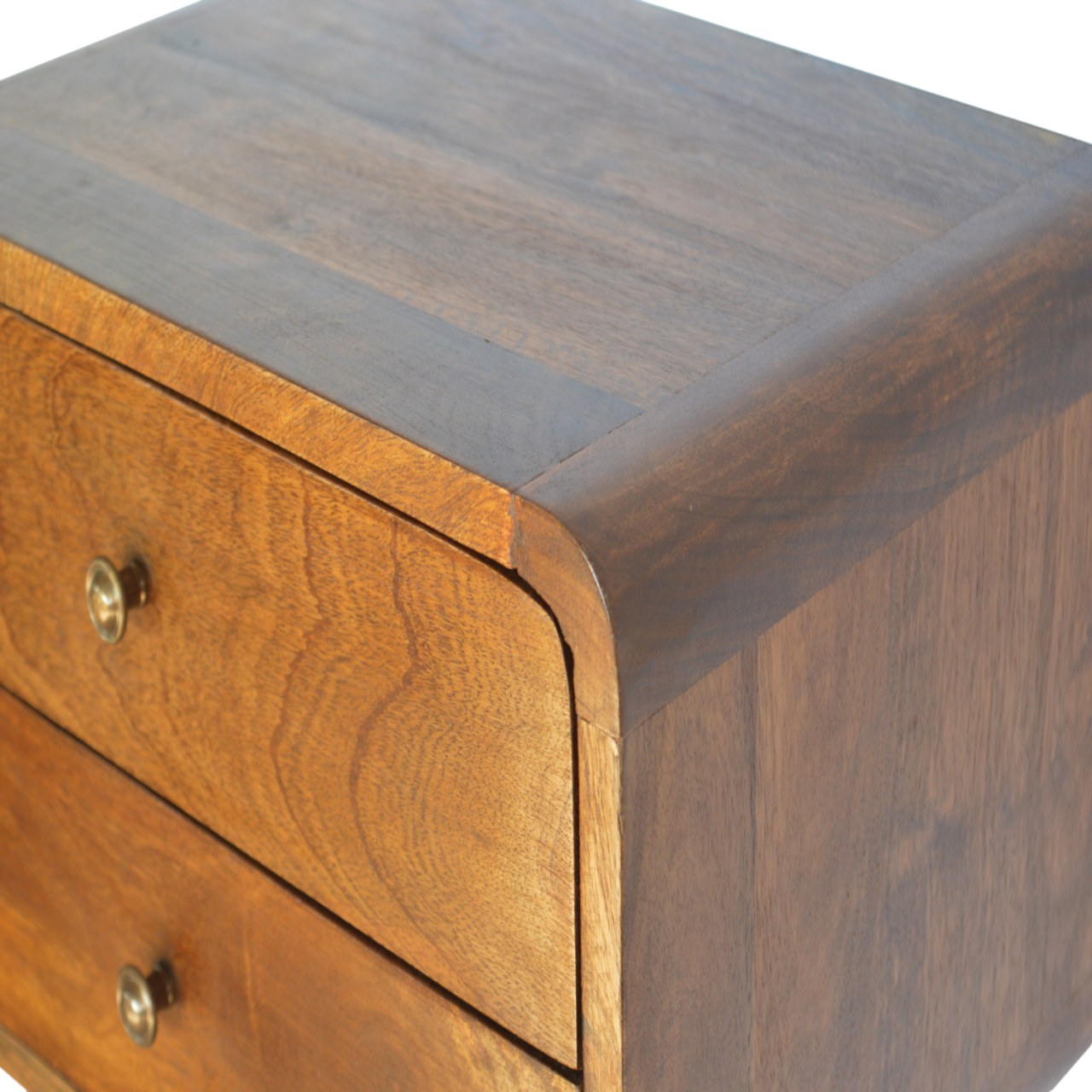 Floating Curved Chestnut nightstand - Image 3