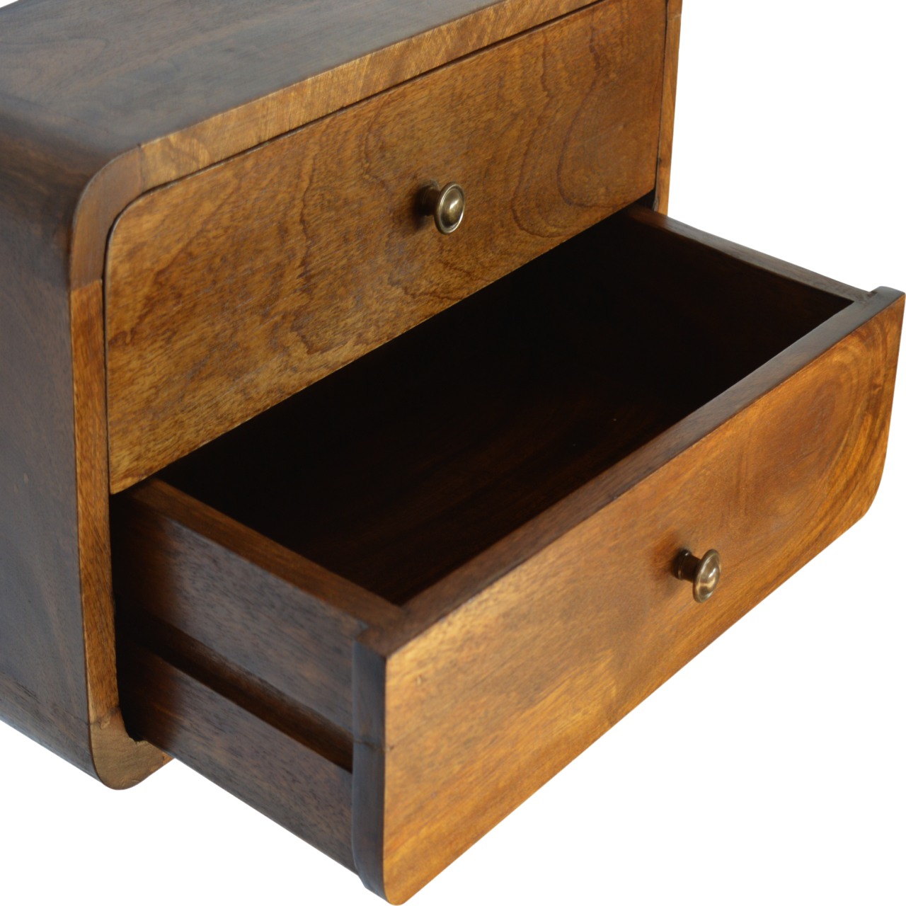 Floating Curved Chestnut nightstand - Image 4