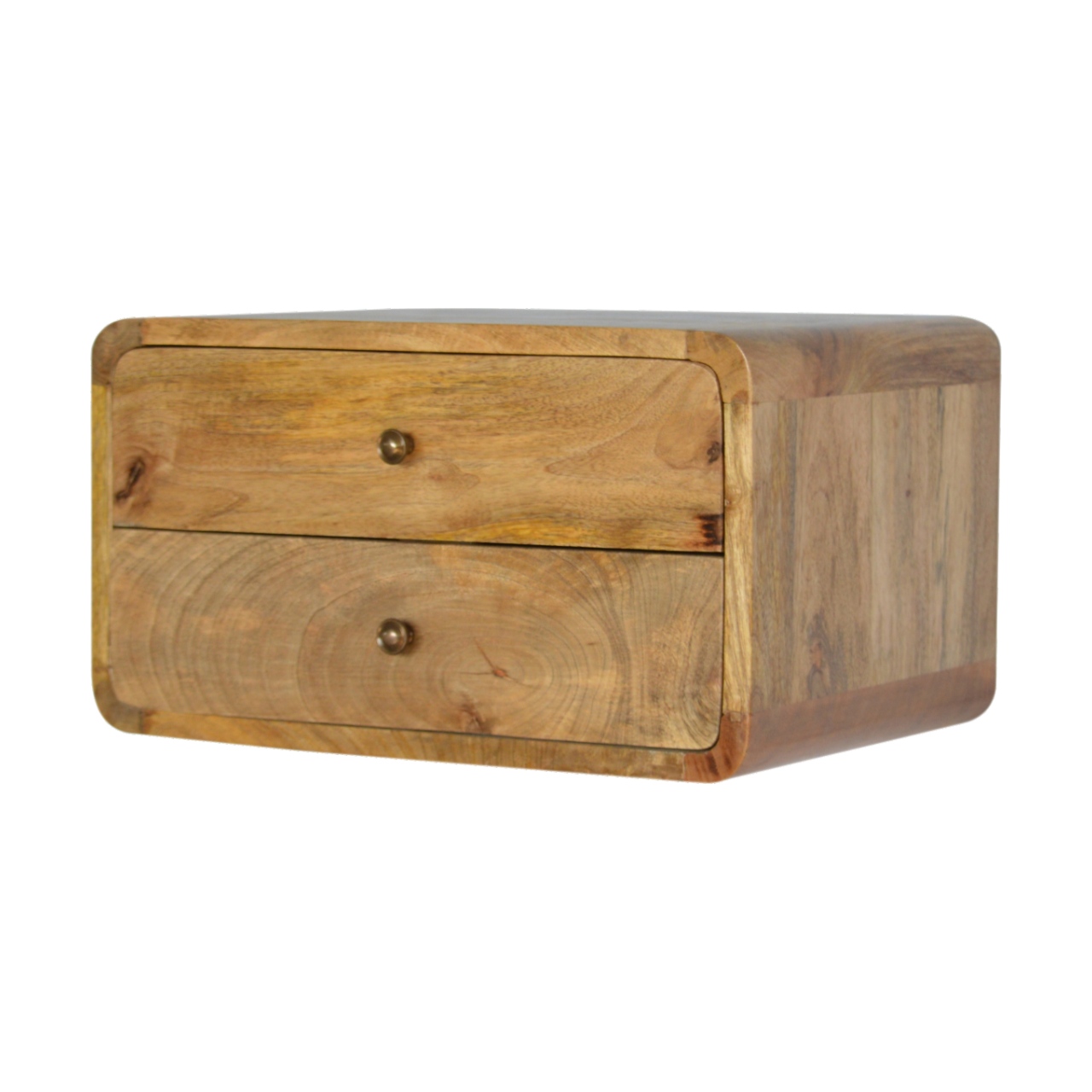 Oak-ish 2 Drawer Floating nightstand - Image 2