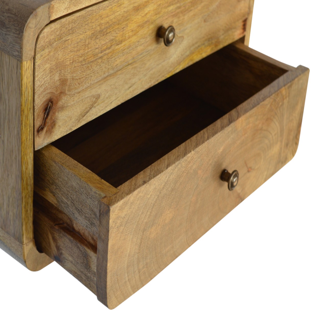 Oak-ish 2 Drawer Floating nightstand - Image 4