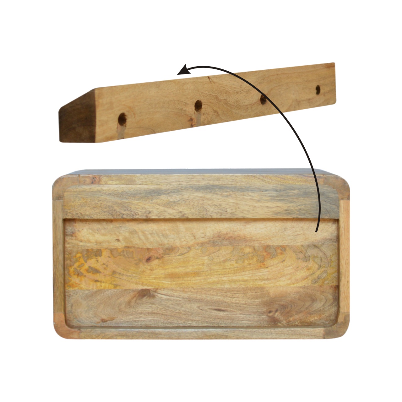 Oak-ish 2 Drawer Floating nightstand - Image 8