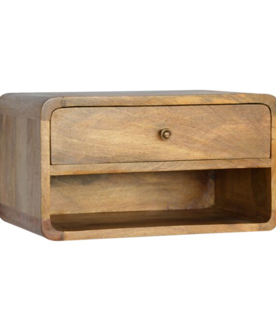 Floating Curve Open Slot nightstand
