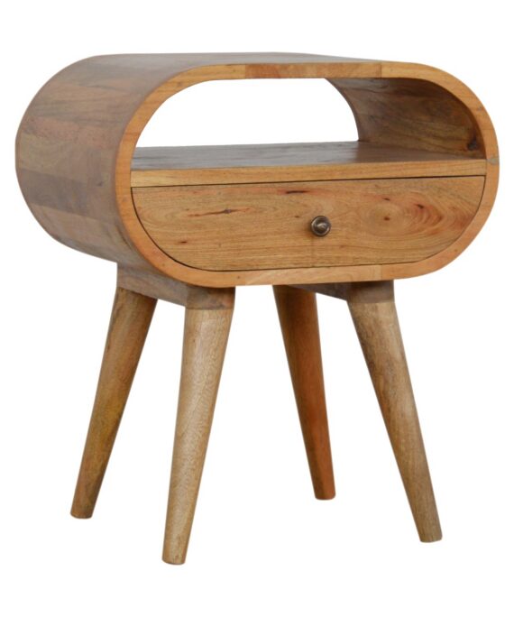 Circular Open Slot nightstand
