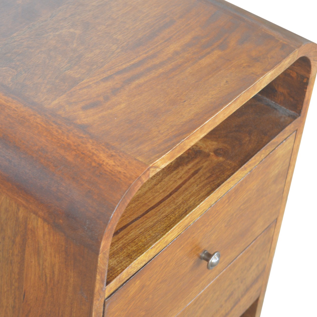 Chestnut Curve 2 Drawer nightstand - Image 6