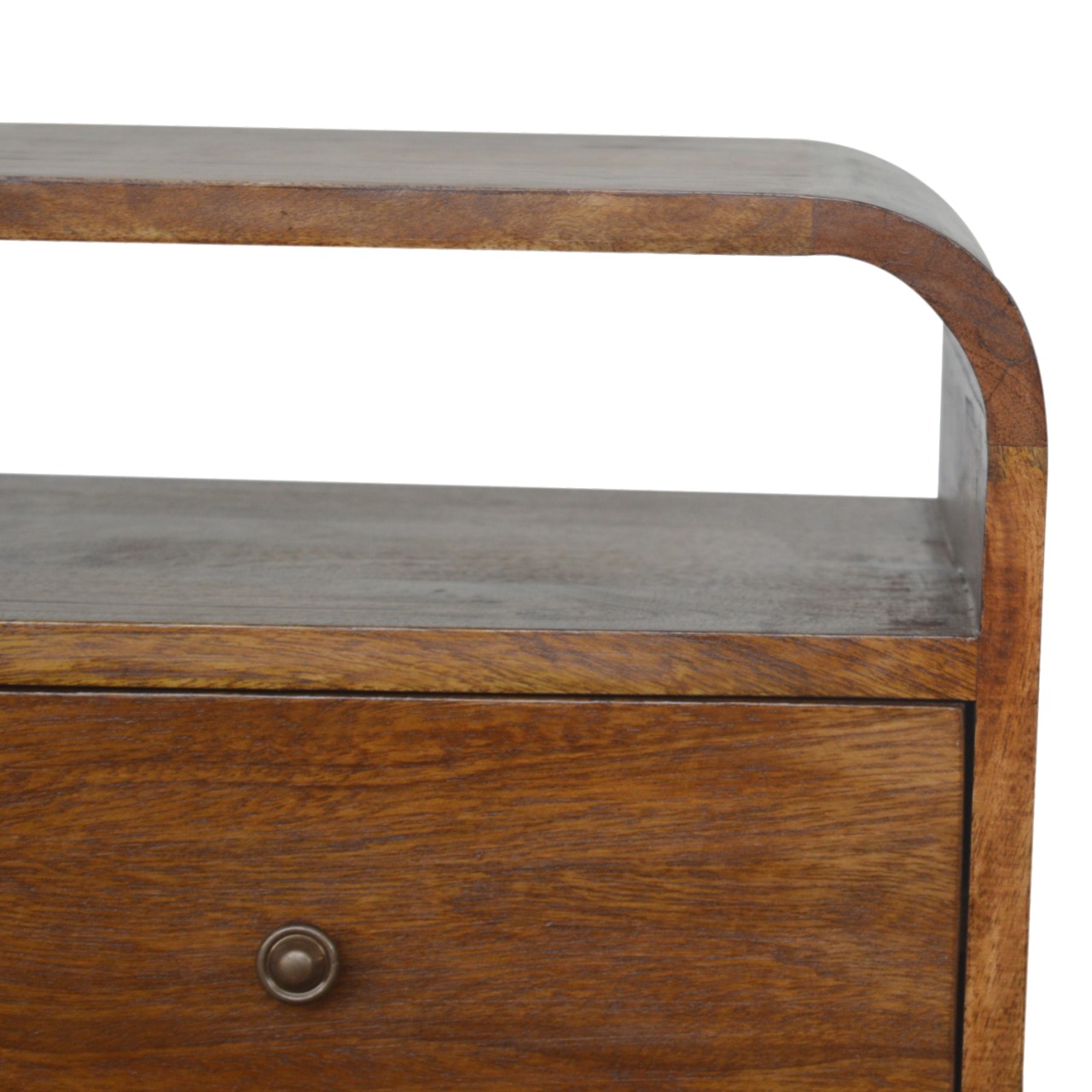 Chestnut Curve 2 Drawer nightstand - Image 4