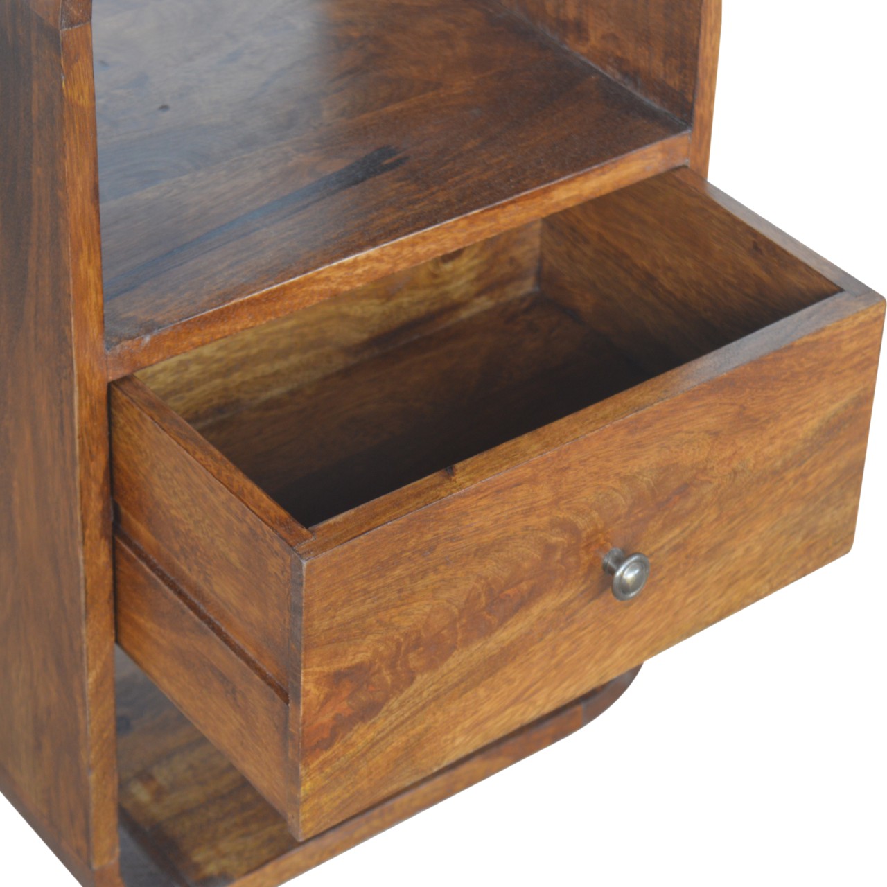 Chestnut Curve 2 Drawer nightstand - Image 3