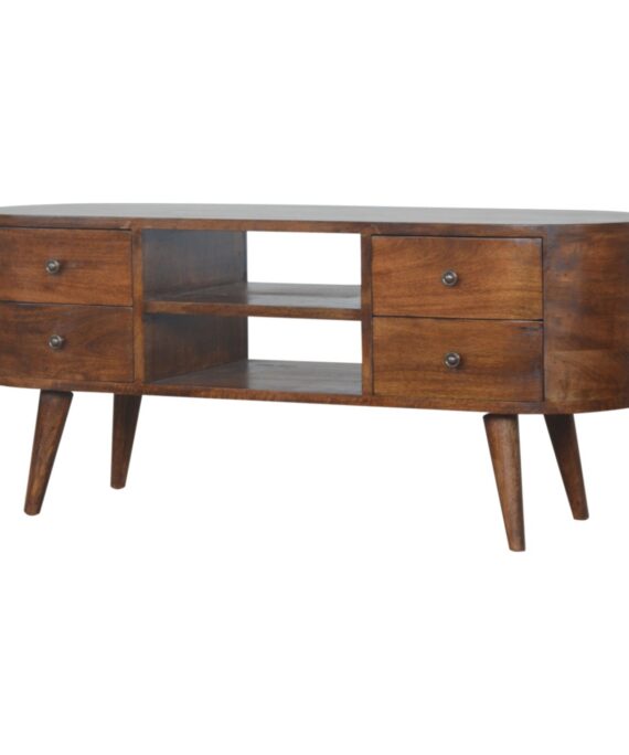 Chestnut Rounded Entertainment Unit
