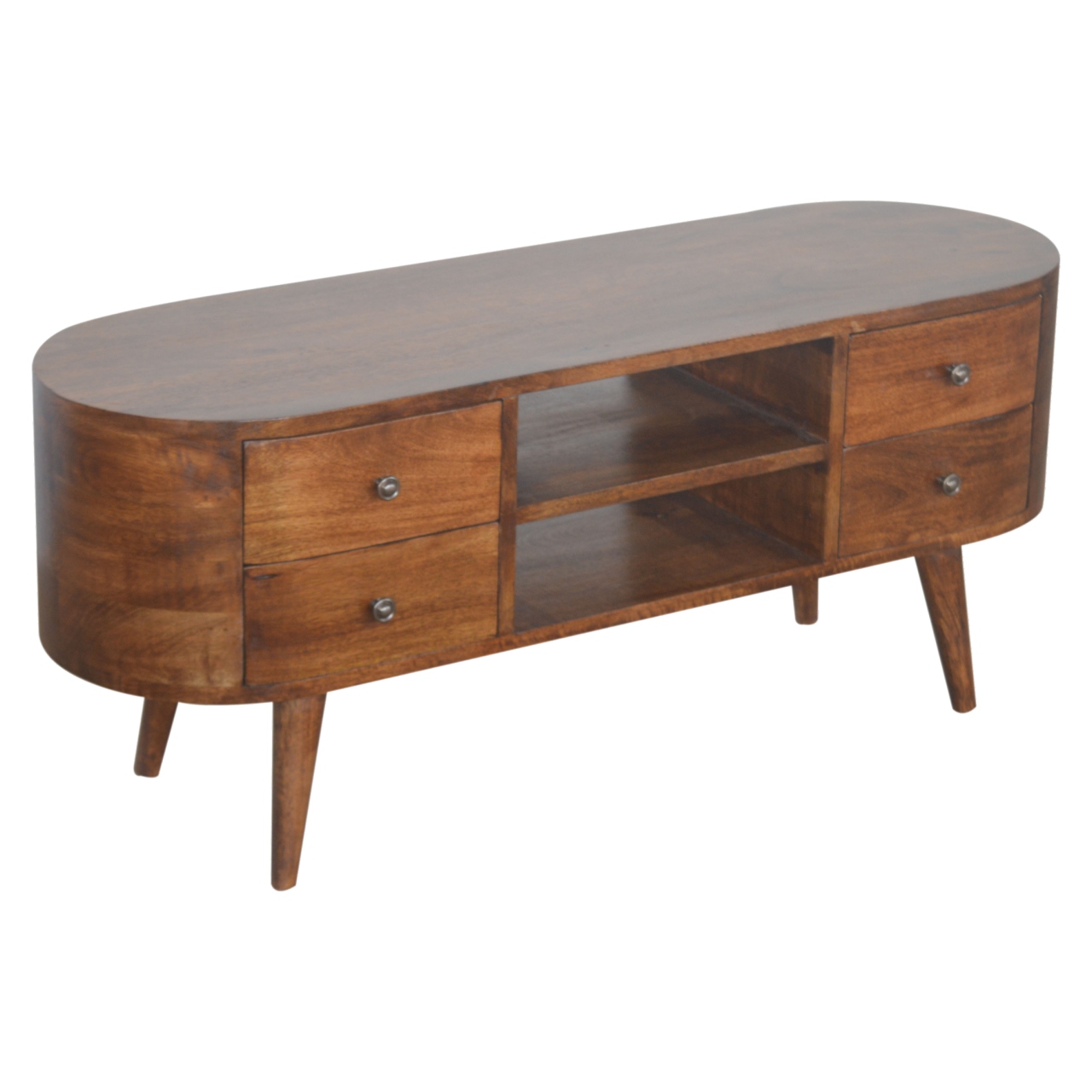 Chestnut Rounded Entertainment Unit - Image 2