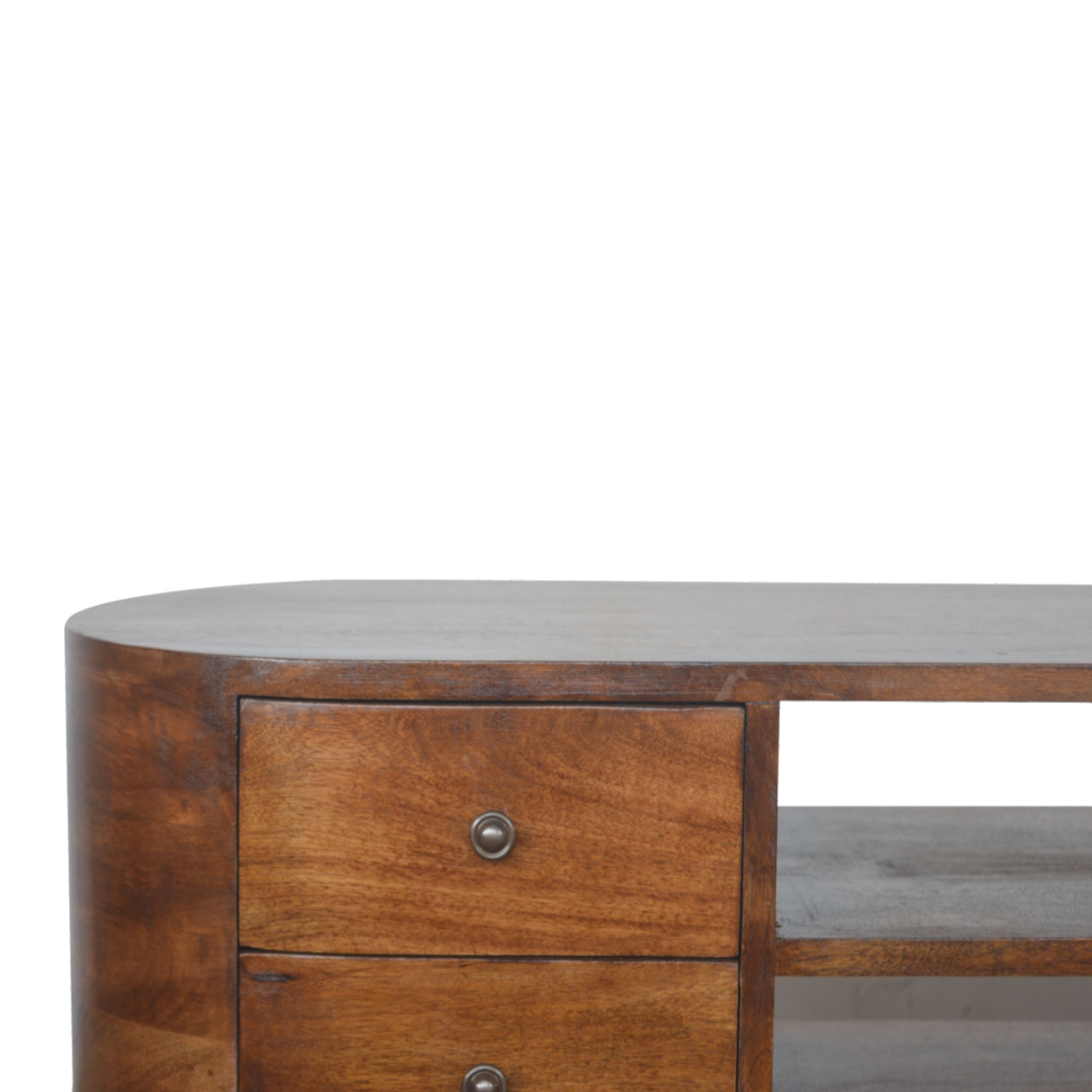 Chestnut Rounded Entertainment Unit - Image 5