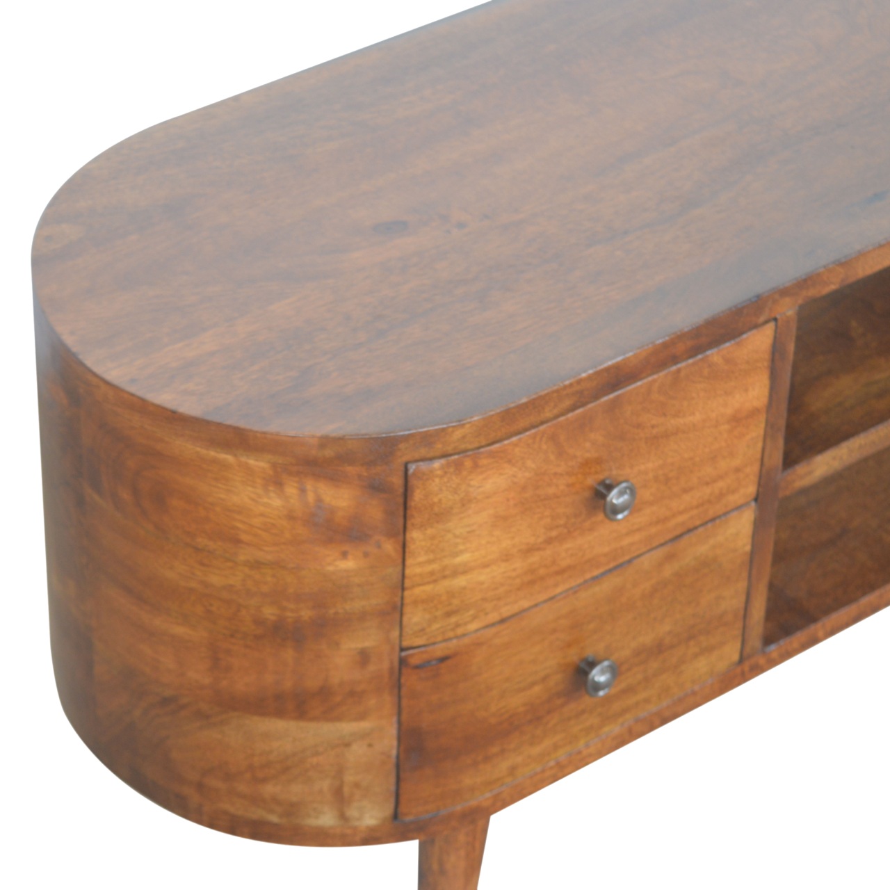 Chestnut Rounded Entertainment Unit - Image 3