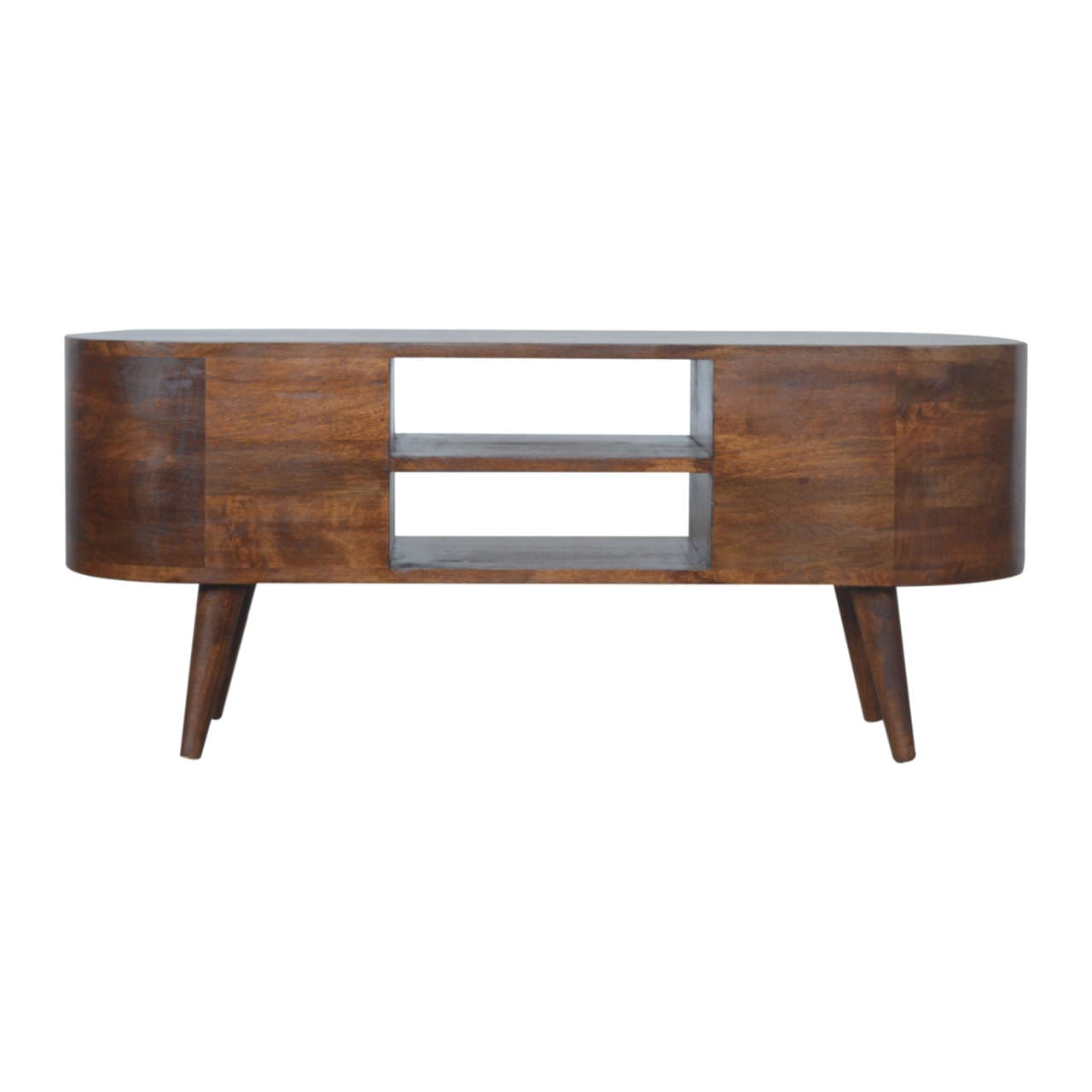 Chestnut Rounded Entertainment Unit - Image 8