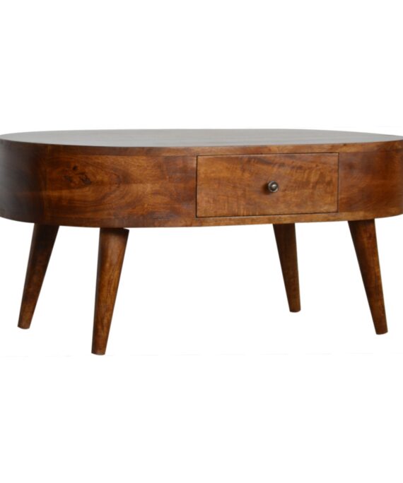 Chestnut Rounded Coffee Table